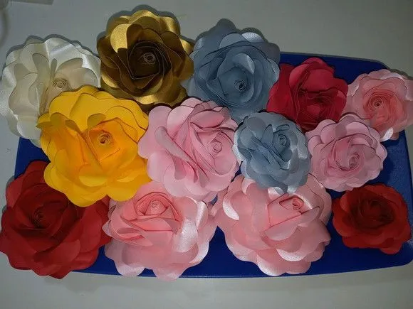 Flores Topo de Bolo - artesanato de PAPCRIE
