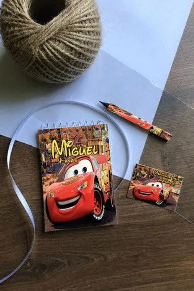 Bloquinho Carros Personalizado - artesanato feito à mão por Mi Papelaria Criativa