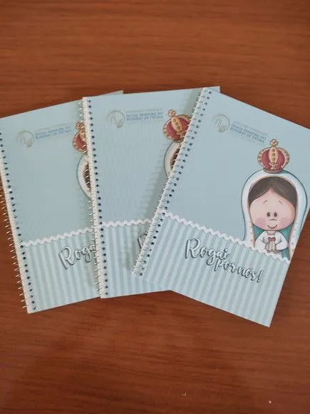 Caderno Capa Flexível 1/4 Espiral Nossa Senhora de Fátima - foto 2