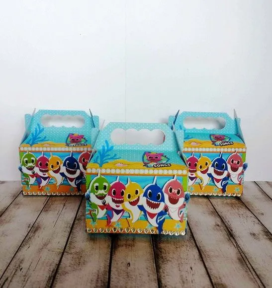 Mini maleta baby shark - artesanato de Fina Essência Papelaria Personalizada