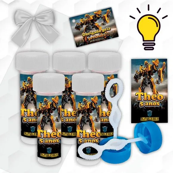 Bolinha de Sabão Bumble Bee Personalizada - artesanato feito à mão por Mi Papelaria Criativa