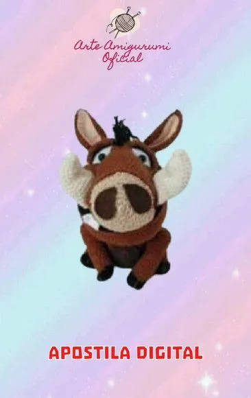 Receita Pumba Amigurumi - feito à mão por Arte Amigurumi Oficial