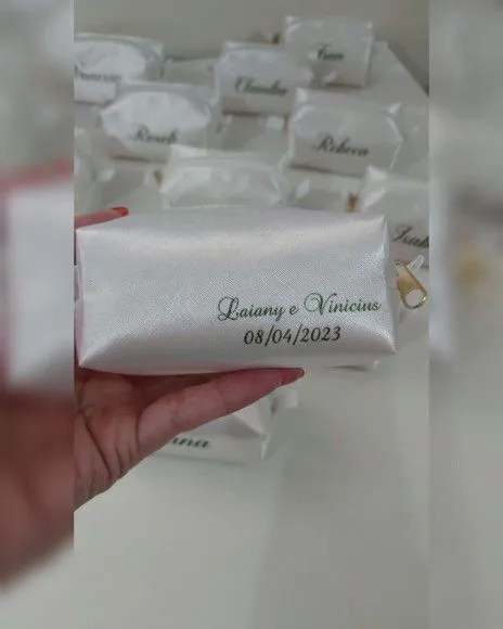 Necessaire Mini Box - Branco e Verde - foto 2