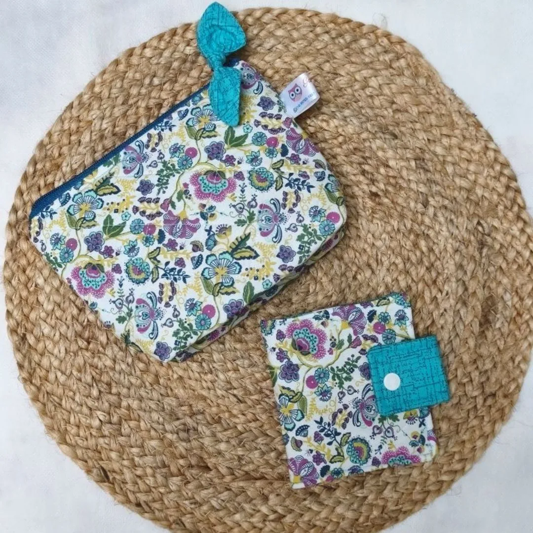Kit Organizador de Bolsa Artesanal Necessaire + Porta Absorvente