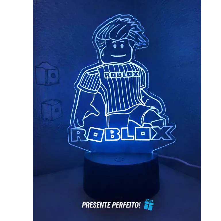 Luminaria Roblox personalizada para quarto em acrilico de 3mm com base de led RGB - foto 2