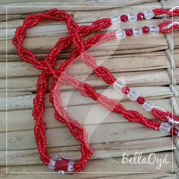 Guia de Miçanga de 3 fios - Ogum - artesanato de BellaOya Guias e Brajas