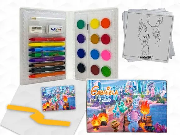 Estojo de Pintura Elementos Disney Personalizado - artesanato feito à mão por creativitybynina