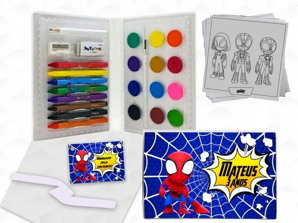 Estojo de Pintura Spidey Personalizado - artesanato feito à mão por creativitybynina