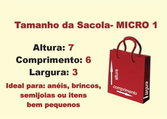 Micro Sacolinha N° 01- Colorida Lisa 7x6x3-  10 unidades -Anéis e Brincos/ semijoias itens bem pequenos - foto 2