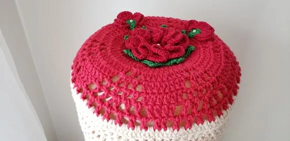 Capa para Galão de Água Mineral 20l em Crochê Vermelho - foto 4