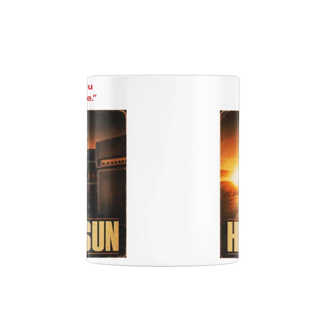 Caneca Highway Sun Estampa Retrô de Carro e Guitarra 325ml - foto 2