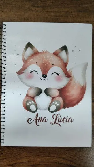Caderno Capa Dura Grande Espiral 80fls - Raposinha 2