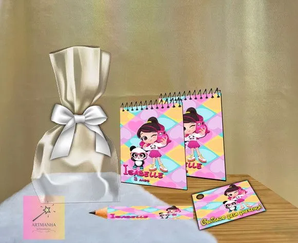 Bloquinho Luluca Personalizado - feito à mão por Artmanha Lembrancinhas
