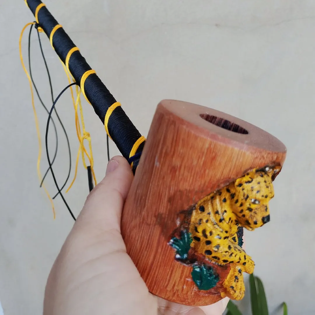cachimbo xamanico animal de poder onça 2d - foto 3