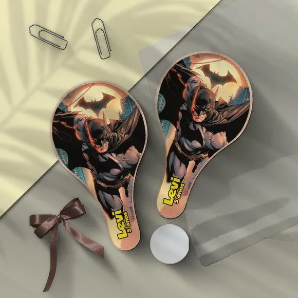Raquete Ping Pong - Batman Personalizada - feito à mão por Mi Papelaria Criativa