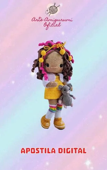Receita Boneca Eva - Amigurumi - artesanato feito à mão por Arte Amigurumi Oficial