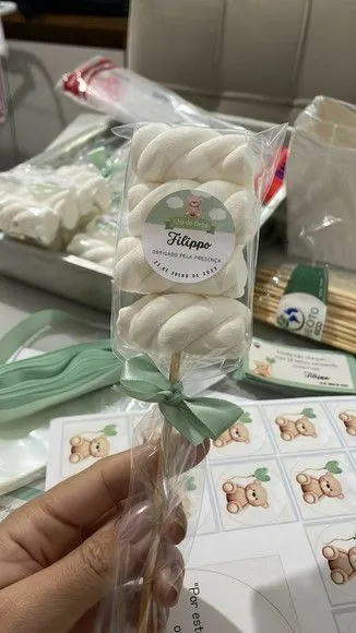 Marshmallow Personalizado - feito à mão por Mi Papelaria Criativa