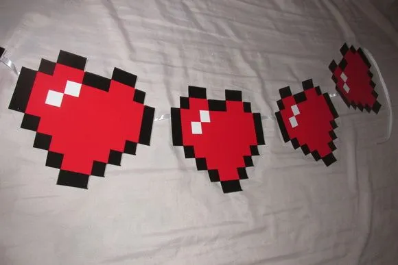 varal vidas coração pixel mario, minecraft, zelda etc - foto 2