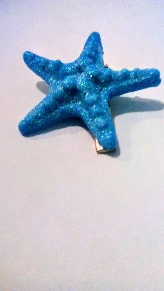 10 Presilhas de Cabelo Estrela do Mar Verão Modelo Sereia - artesanato de ilha arte mar